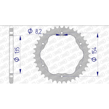 AFAM | Bakdrev aluminium #520 PCD1098/1198