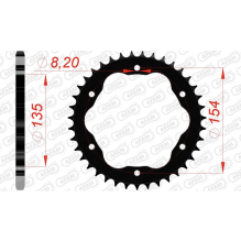 AFAM REAR STEEL SPROCKET #520 BLACK
