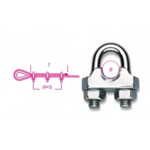 Beta 8016FR-4K 8-WIRE ROPE CLIPS STEEL 4PCS