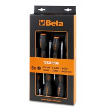 Beta 1243LP/D6-SET OF 6 SCREWDRIVERS SLOTTED