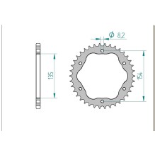 AFAM REAR STEEL SPROCKET #520 BLACK