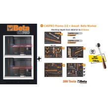 Beta | C45 Pro 2.0 innredning (tre benkeplate) inkl. komplett verktøykitt