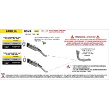 APRILIA TUONO V4 E5+ 2025 / RSV4 1100 E5+ 2025 STAINLESS STEEL 4:1 LINK PIPE