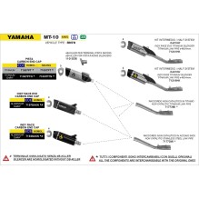 ARROW YAMAHA MT-10 '22 NON-CATALYZED RACING   STAINLESS STEEL LINK PIPE