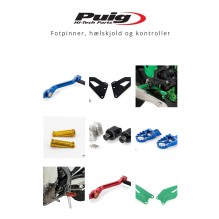 Puig presentasjon: Fotpinner, hælskjold og betjeningsdeler