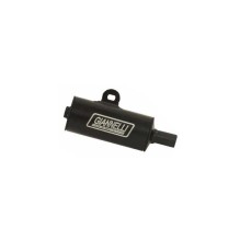 Gianelli Road approved black anodized aluminium silencer, Vespa PX125 1977-2007
