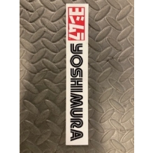 Yoshimura sticker, hvit/rød/svart (18cm)