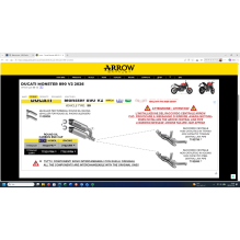 ARROW DUCATI MONSTER V2 (890) 2026 RACING NON-CATALYZED SS 2:1 GROUPING
