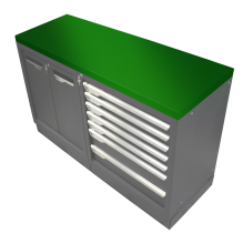 MAROLO I Steel worktop 2000 x 850 - green