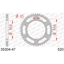 AFAM REAR STEEL SPROCKET #520