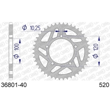 AFAM REAR ALU SPROCKET #520