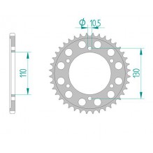 AFAM REAR ALU SPROCKET #520