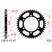 AFAM REAR STEEL SPROCKET #525