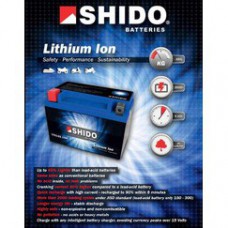 Shido Lithium Ion batteri LTX14AHL-BS LION -S-  (OBS! Garantiskjema vedlagt