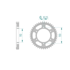 AFAM REAR STEEL SPROCKET #530
