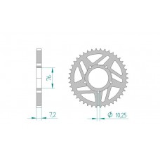 AFAM REAR ALU SPROCKET #520
