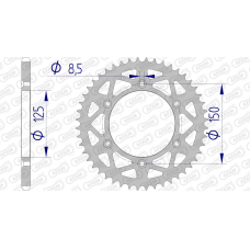 REAR ALU SPROCKET #520