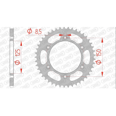 AFAM REAR STEEL SPROCKET #520