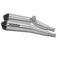 ARROW TRIUMPH THRUXTON/SPEED TWIN 1200/1200R  HOMOLO.NICHROM PRO-RACE RH+LH SIL.      WITH CARBON END CAP FOR ORIGIN.COLL...