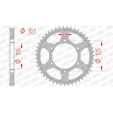AFAM REAR STEEL SPROCKET #525