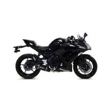 ARROW KAWASAKI Z 650 '17 HOMOL.ALUMINIUM DARK RACE TECH SILENCER WITH STAINLESS STEEL END CAP FOR ARROW COLLECTORS
