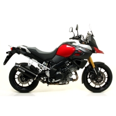ARROW SUZUKI DL 1000 V-STROM '14 HOMOLOGATED  ALUMINIUM MAXI RACE-TECH SILENCER WITH  CARBON END CAP FOR ORIGINAL COLLECTORS