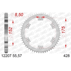 AFAM | Bakdrev, stål, 428/57 Yamaha 125 DT R/RE/X / WR R