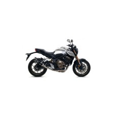 ARROW HONDA CB 650R '19-CBR 650R '19 HOMOL.THUNDER DARK ALUMINUM SIL. WITH CARBON END CAP FOR ARROW COLLECTORS
