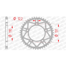 AFAM REAR STEEL SPROCKET #520