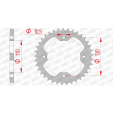 AFAM REAR STEEL SPROCKET #520