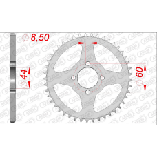 AFAM REAR STEEL SPROCKET #420