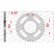 AFAM REAR STEEL SPROCKET #420