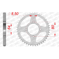 AFAM REAR STEEL SPROCKET #428