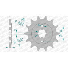 AFAM COUNTERSHAFT SPROCKET #520