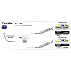Arrow YAMAHA MT 125 '14 1:1 STAINLESS STEEL COLLECTOR FOR ARROW SILENCERS
