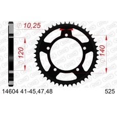 AFAM REAR STEEL SPROCKET #525