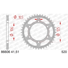 AFAM REAR STEEL SPROCKET #520