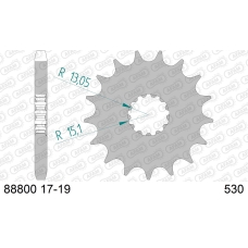 AFAM COUNTERSHAFT SPROCKET #530