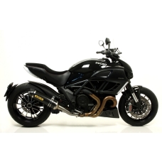 Arrow DUCATI MULTISTRADA 1200 '10 - DIAVEL HOMOLOGATED CARBON RACE-TECH SILENCER WITH CARBON END CAP FOR ARROW COLLECTORS