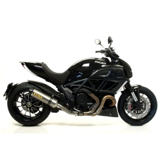 Arrow DUCATI MULTISTRADA 1200 '10 - DIAVEL HOMOLOGATED TITANIUM RACE-TECH SILENCER WITH CARBON END-CAP FOR ARROW COLLECTORS