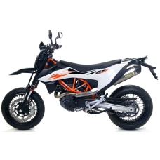 ARROW KTM 690 SMC/ENDURO'19 RACE TECH HOMOL.  TITANIUM EXHAUST WITH CARBON ENDCAP FOR ARROW LINK PIPE