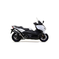 ARROW YAMAHA T-MAX 530 '17/20 HOMOLOGATED     RACE-TECH ALUMINIUM DARK SILENCER WITH  CARBON END CAP FOR ARROW COLLECTOR