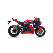 ARROW HONDA CBR 1000RR-R '20/22 HOMOLOGATED   TITANIUM WORKS EXHAUST WITH WELDED LINK PIPE AND CARBY ENDCAP